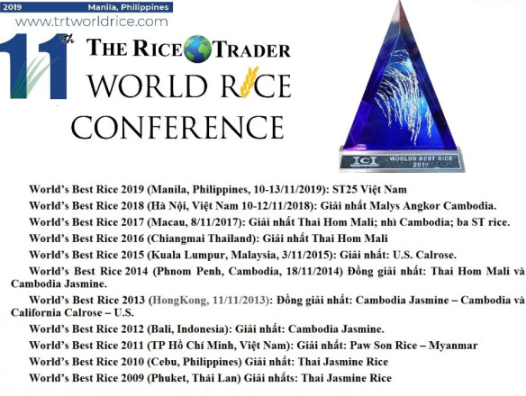 gạo ngon nhất thế giới qua các năm - the rice Trader